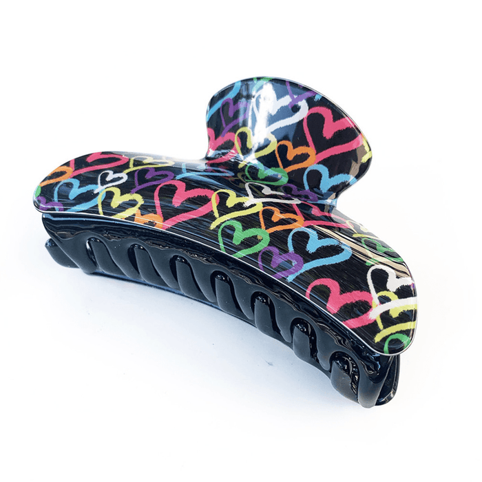 Top Trenz Accessories Large Graffiti Heart Claw Clip