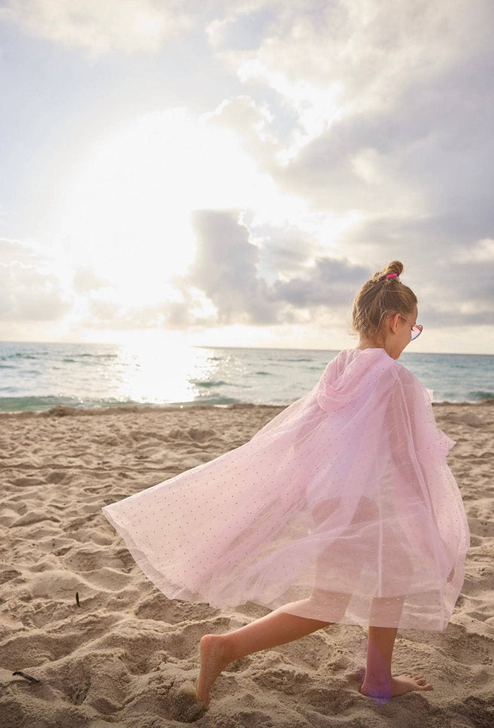 Lola + The Boys Accessories Light Pink Crystal Cape