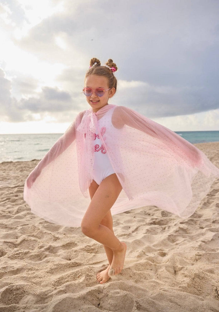 Lola + The Boys Accessories Light Pink Crystal Cape