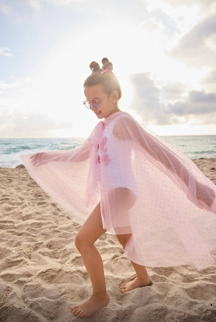 Lola + The Boys Accessories Light Pink Crystal Cape