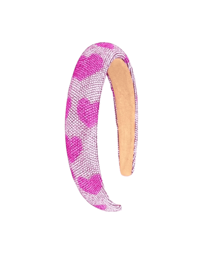 exclude-new-arriv Accessories Pink Love Crystal Headband