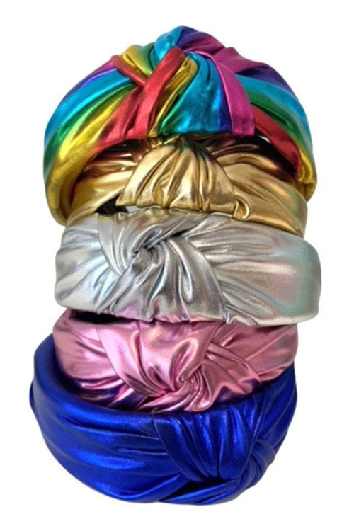 Lola + The Boys Accessories Metallic Knotted Headbands
