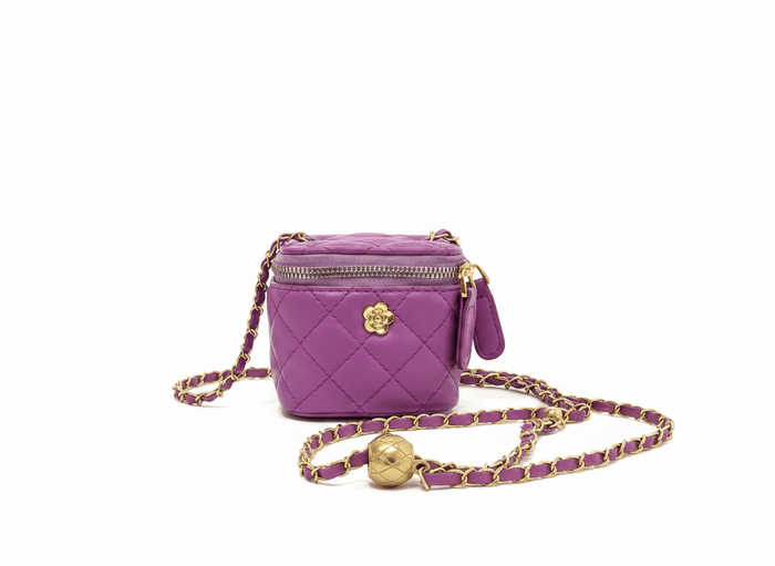 Lola + The Boys Accessories Lavender Mini Coco Quilted Purse