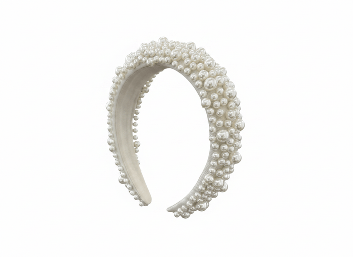 Lotus Accessories White Pearly Dream Headband