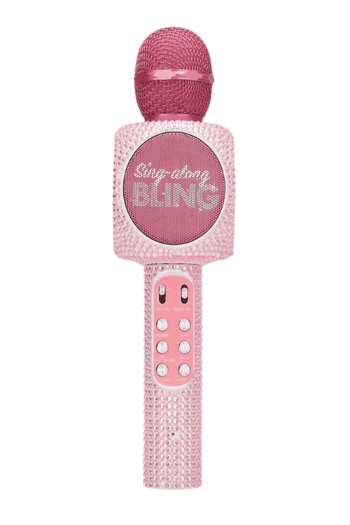Trend Tech Accessories Pink Bling Karaoke Microphone & Bluetooth Speaker