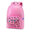 Top Trenz Accessories Pink Diamond Puffer Backpack Butterfly Pocket