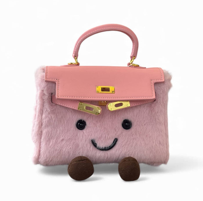 Lola + The Boys Accessories Pink Plush Peep Kelly Purse