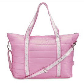 Pink Puffer Tote Heart Strap