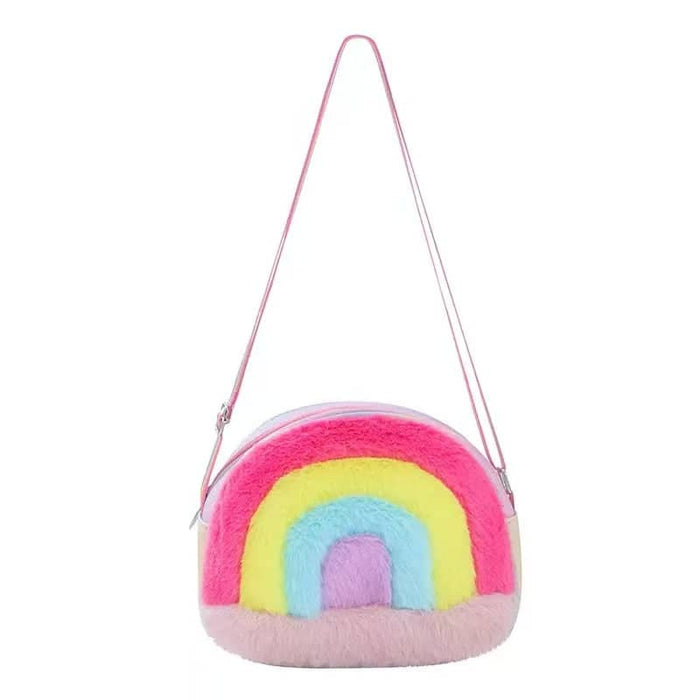 Lola + The Boys Accessories Plush Rainbow Purse