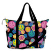 Top Trenz Accessories Puffer Spray Happy Printed Tote Bag