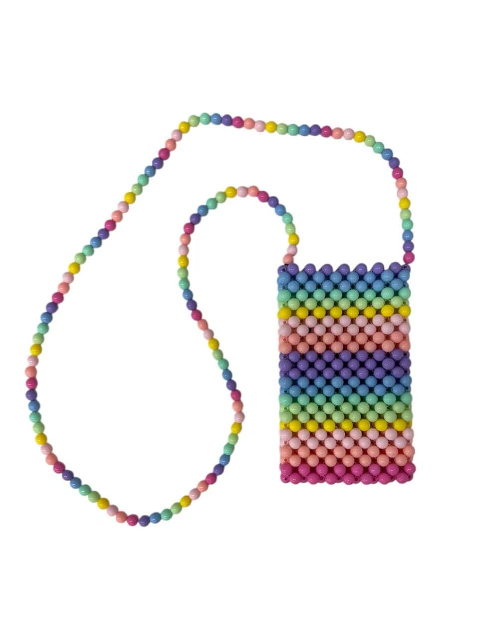 Rainbow Bead Crossbody Bag