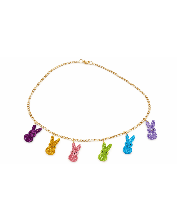 Lola + The Boys Accessories Rainbow Bunny Charm Necklace