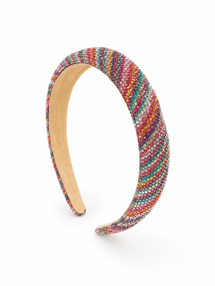 exclude-archive Accessories Rainbow Stripes Rainbow Encrusted Headband