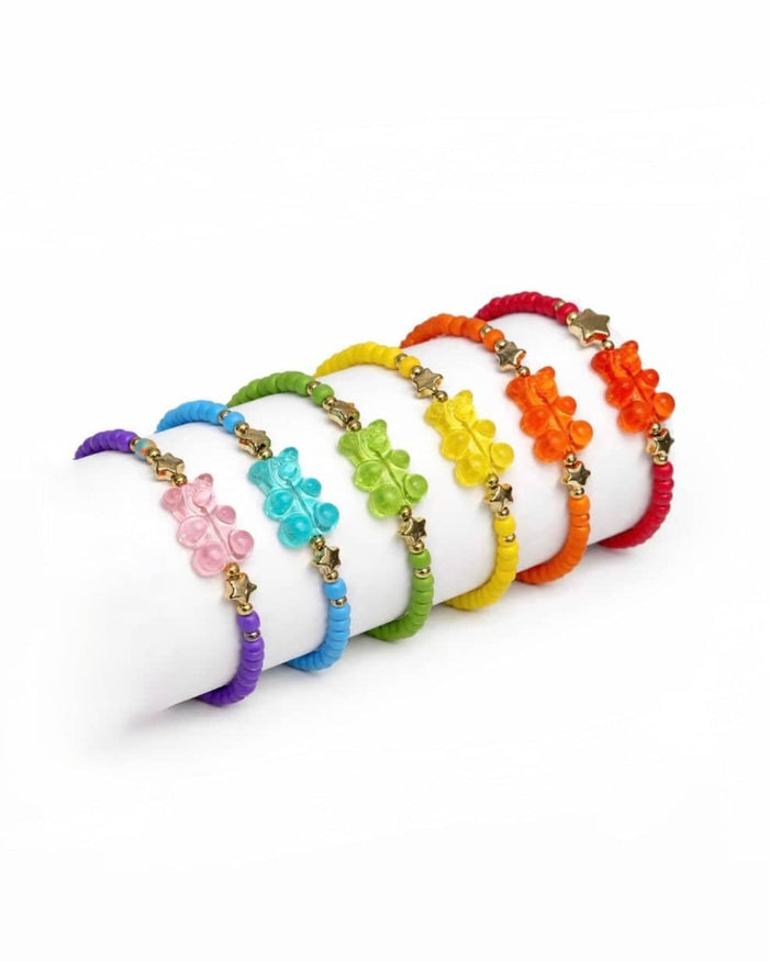 Lola + The Boys Accessories Rainbow Gummy Bear Bracelet Set