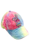 Lola + The Boys Accessories Rainbow Tie Dye Plush Bunny Baseball Cap