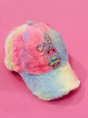 Lola + The Boys Accessories Pink Rainbow Tie Dye Plush Bunny Baseball Cap