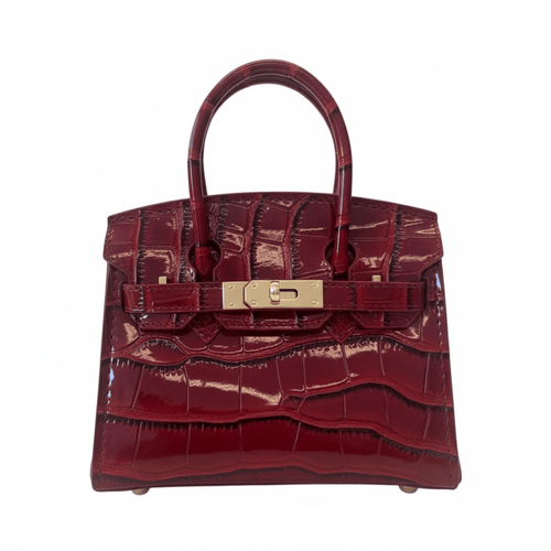 Lola + The Boys Accessories Red Croc Mini Purse