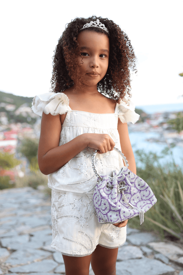 Lola + The Boys Accessories Rhinestone Bucket Handbag