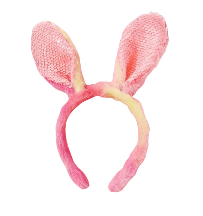 Lola + The Boys Accessories Sequin Plush Bunny Ears Headband