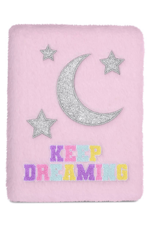 iScream Accessories Sleepover Stars Furry Lock and Key Journal