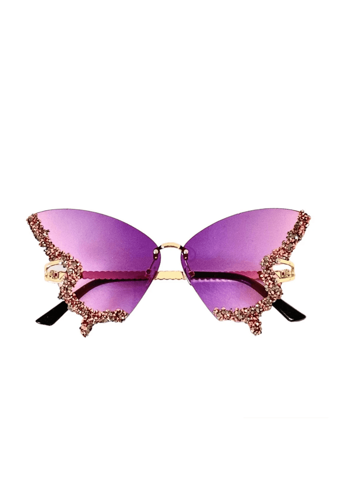 Lola + The Boys Accessories Sparkle Butterfly Sunglasses