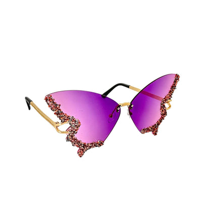 Lola + The Boys Accessories Sparkle Butterfly Sunglasses