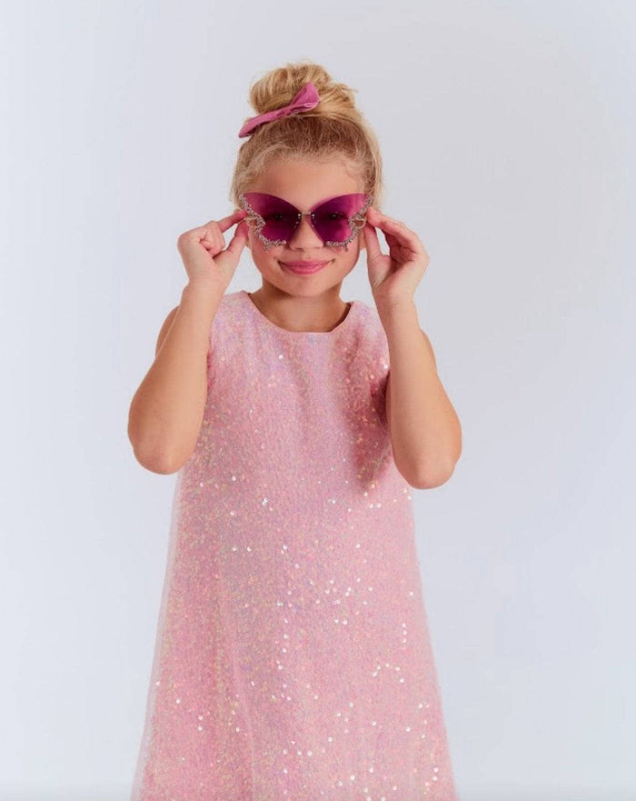Lola + The Boys Accessories Sparkle Butterfly Sunglasses