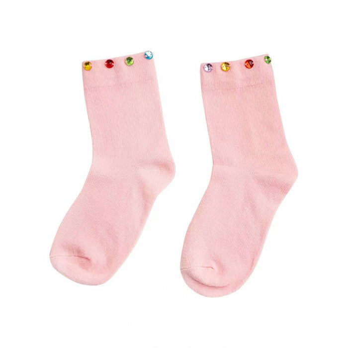 Lola + The Boys Accessories Pink Sparkle Gem Socks
