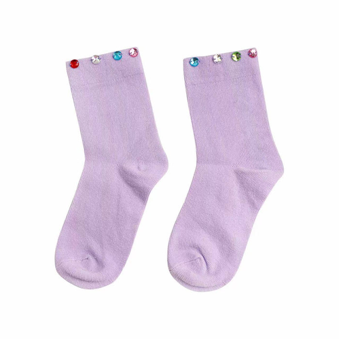 Lola + The Boys Accessories Lavender Sparkle Gem Socks