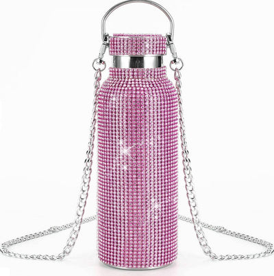 Lola + The Boys Accessories PINK SPARKLE WATER BOTTLE 500ML/17oz