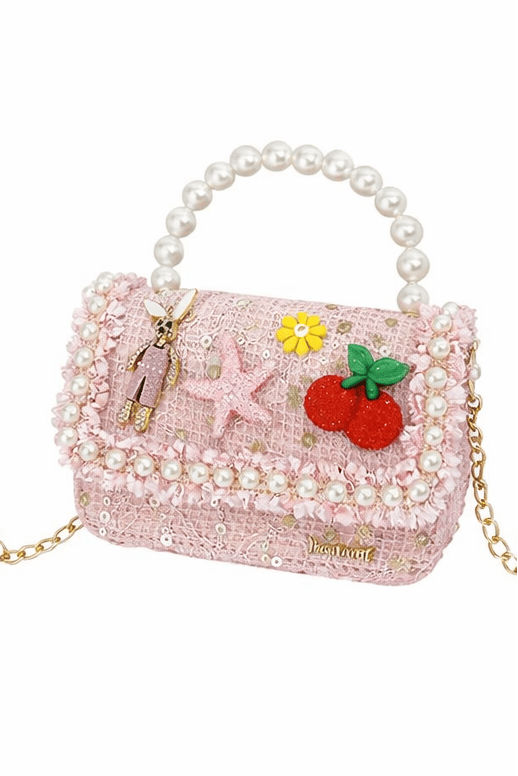 Lola + The Boys Accessories Pink Summer Bunny Tweed Purse