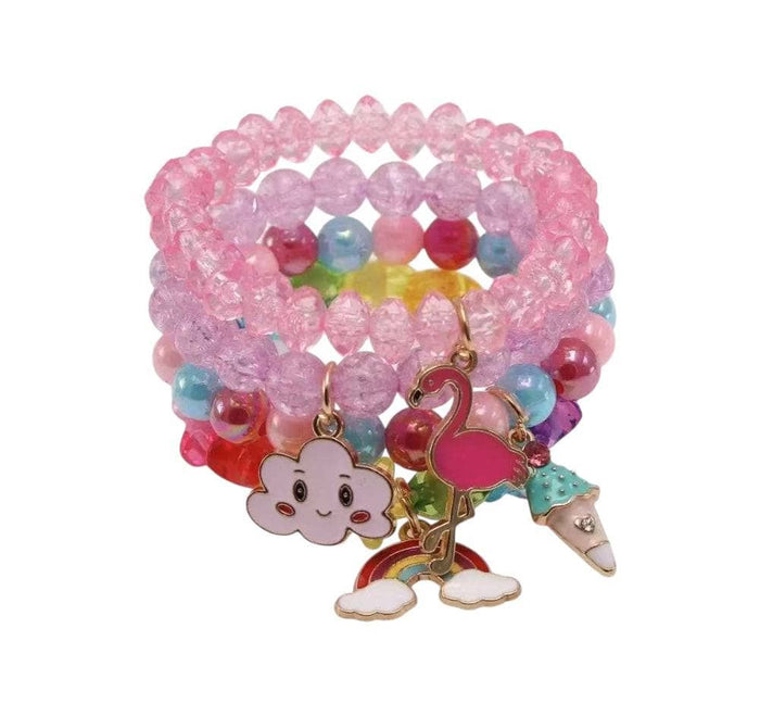 Lola + The Boys Accessories Flamingo Fun Summer Fun Bracelets Set