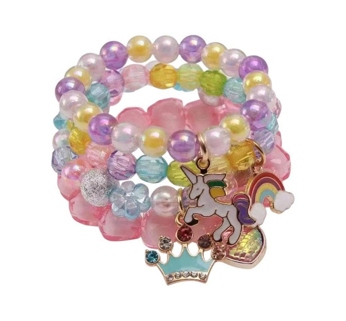 Lola + The Boys Accessories Unicorn Crown Fun Summer Fun Bracelets Set