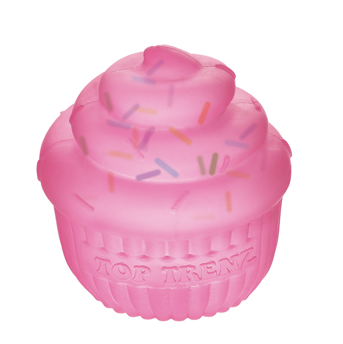 Top Trenz Accessories Pink Super Duper Sugar Squisher Toy - Sprinkle Filled Cupcakes