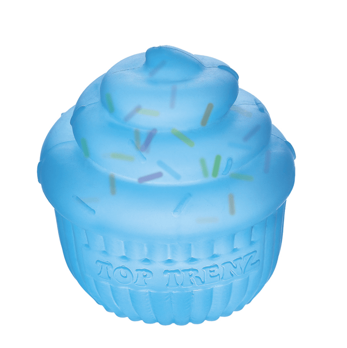 Top Trenz Accessories Blue Super Duper Sugar Squisher Toy - Sprinkle Filled Cupcakes