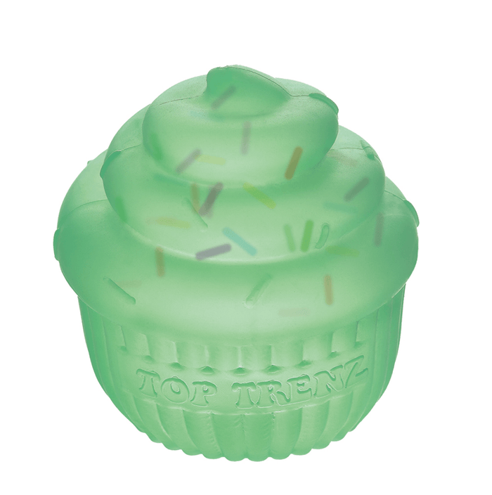 Top Trenz Accessories Green Super Duper Sugar Squisher Toy - Sprinkle Filled Cupcakes