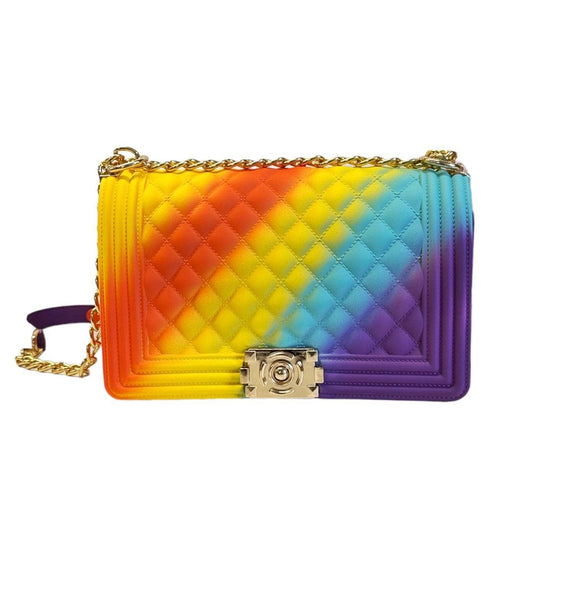 GLOD JORLEE Fashion Chain Straps Crossbody Bag for Women - Tie Dye