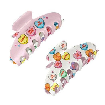 Top Trenz Accessories Candy Heart Two-Sided Claw Clip