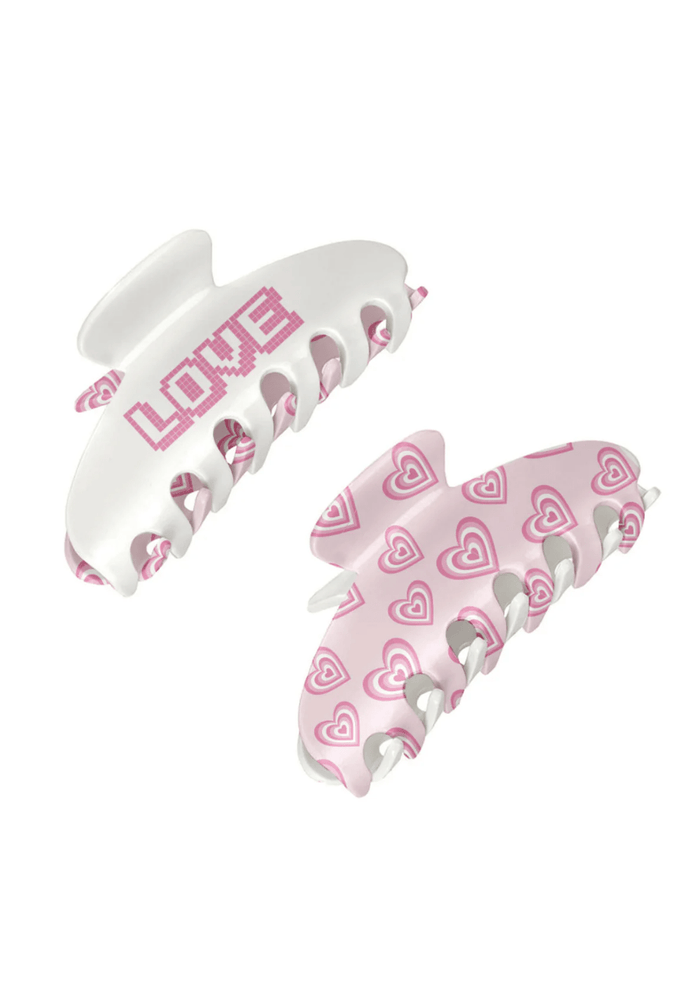 Top Trenz Accessories Two-Sided Large Claw Clip - Love