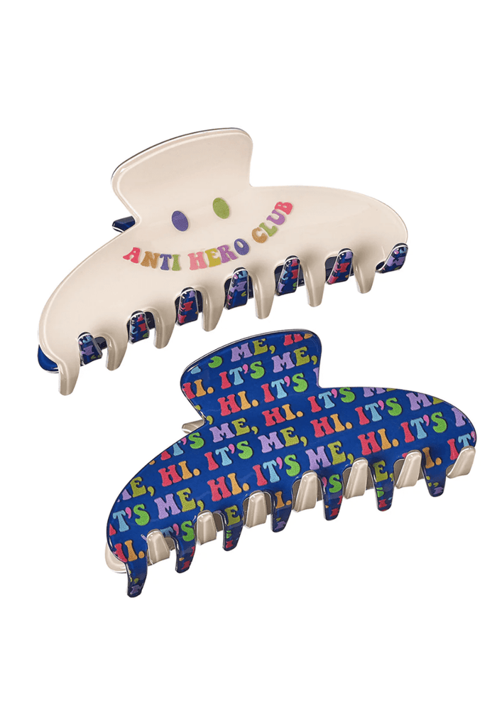 Top Trenz Accessories Two-Sided Large Claw Clips - Anti Hero Club