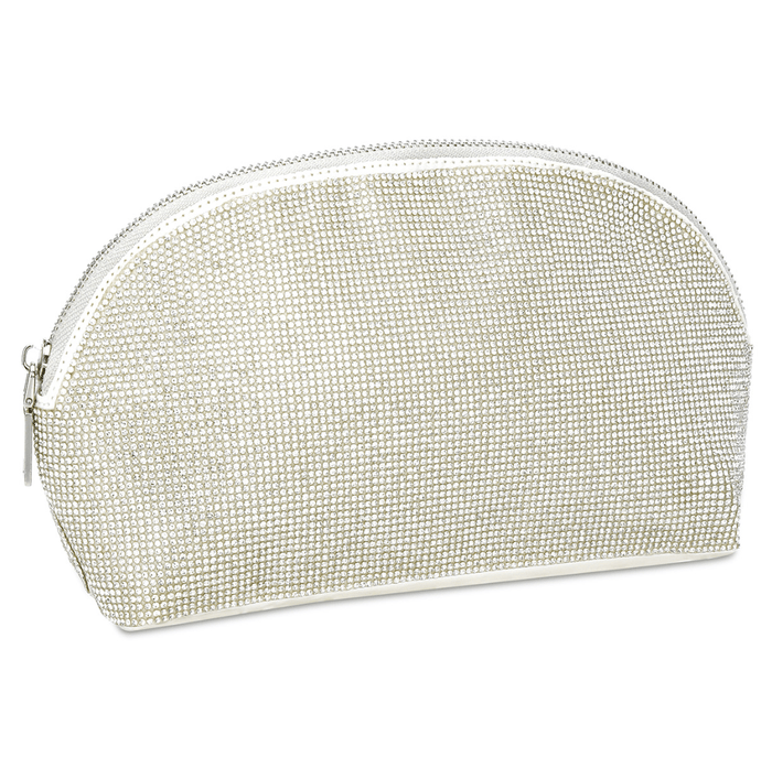 iScream Accessories White Crystal Oval Cosmetic Bag