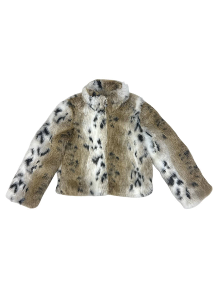 Lola + The Boys Animal Print Faux Fur Jacket
