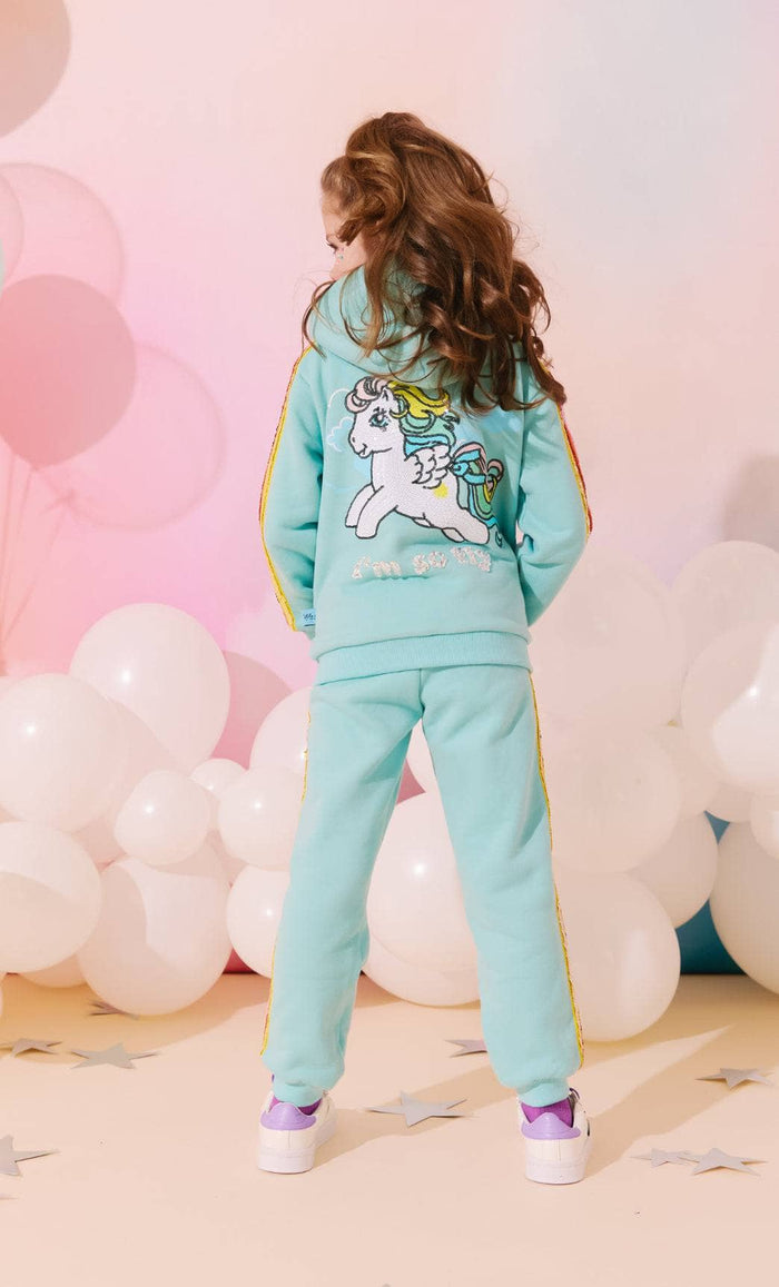 Lola + The Boys Baby Blue I'm So Fly Stripe Set