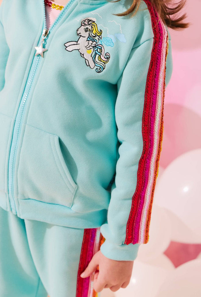 Lola + The Boys Baby Blue I'm So Fly Stripe Set