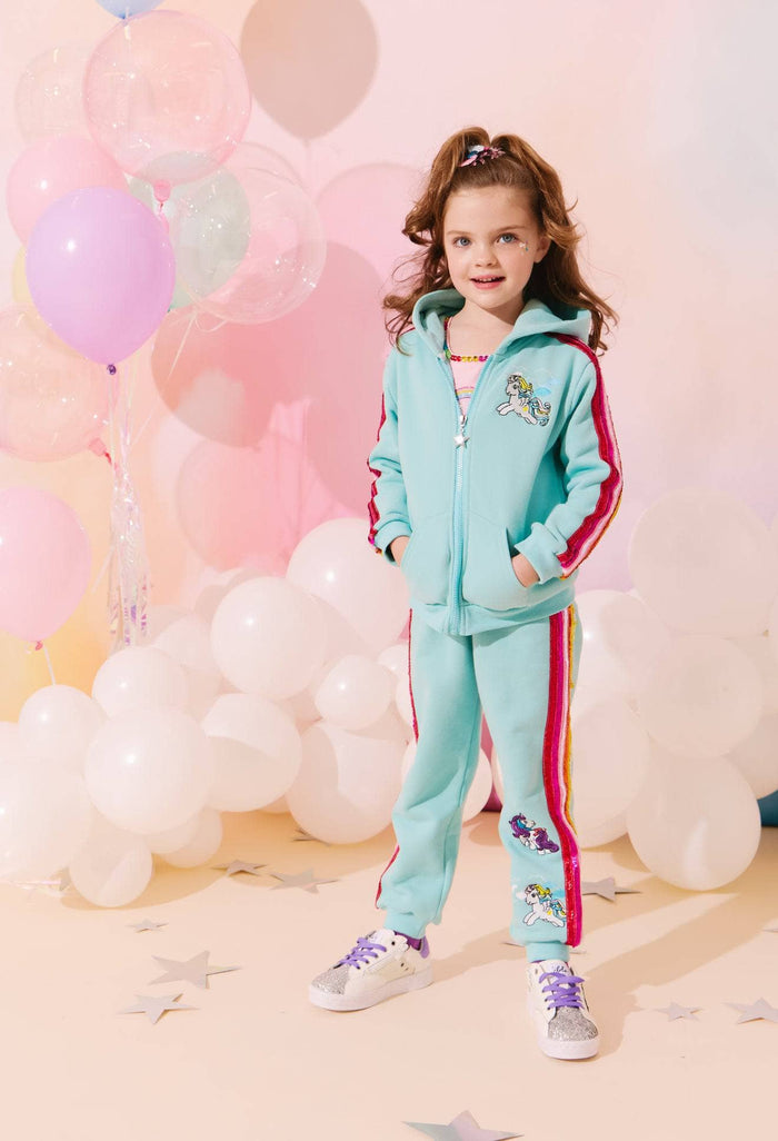 Lola + The Boys Baby Blue I'm So Fly Stripe Set