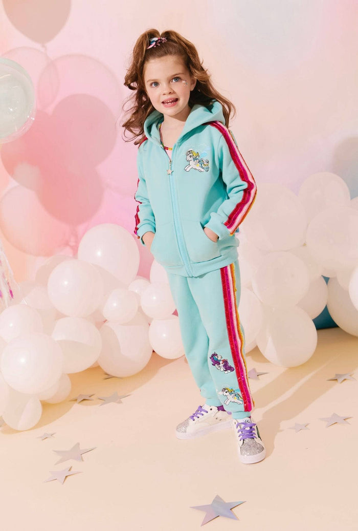 Lola + The Boys Baby Blue I'm So Fly Stripe Set