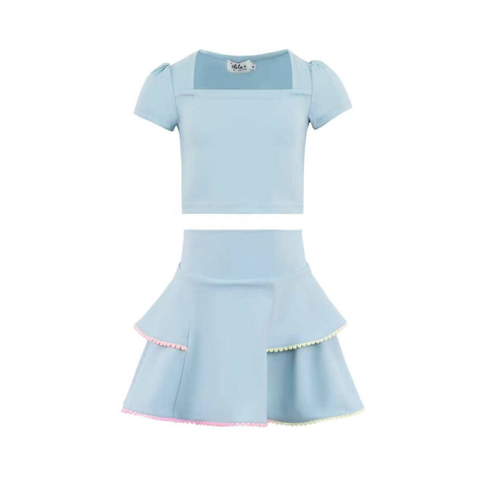 Lola + The Boys Baby Blue Soft Scuba Tennis Set