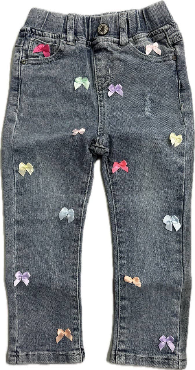 Lola + The Boys Baby & Toddler 4 Satin Bow Jeans