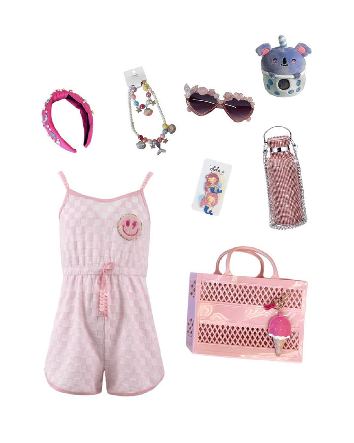 Lola and The Boys Basket Beach Essentials Basket