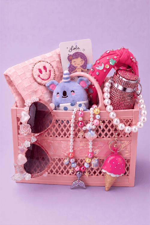 Lola and The Boys Basket 2 Beach Essentials Basket